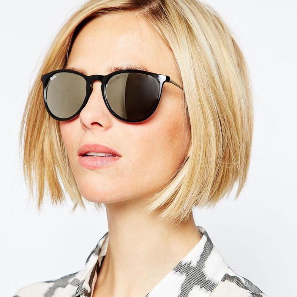 Ray-Ban Erika Black Gunmetal w/ Gold Mirror Lens